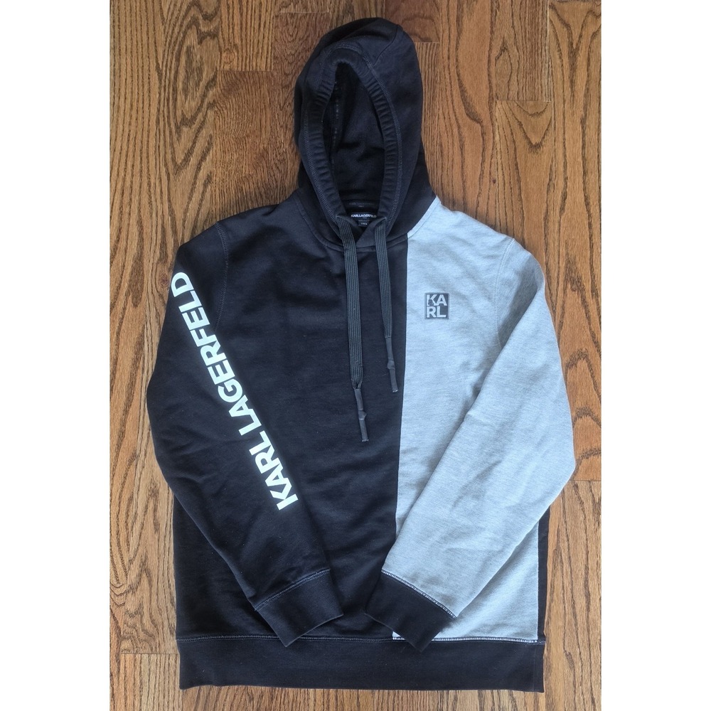 Karl Lagerfeld Men's Colorblock Hoodie Hooded Sweatshirt Sz S